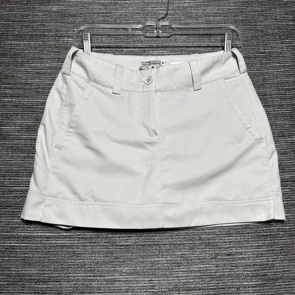 Nike Golf Skorts Women's Size 2 Beige Tour Performance Dri Fit 508284-072 - Picture 1 of 12